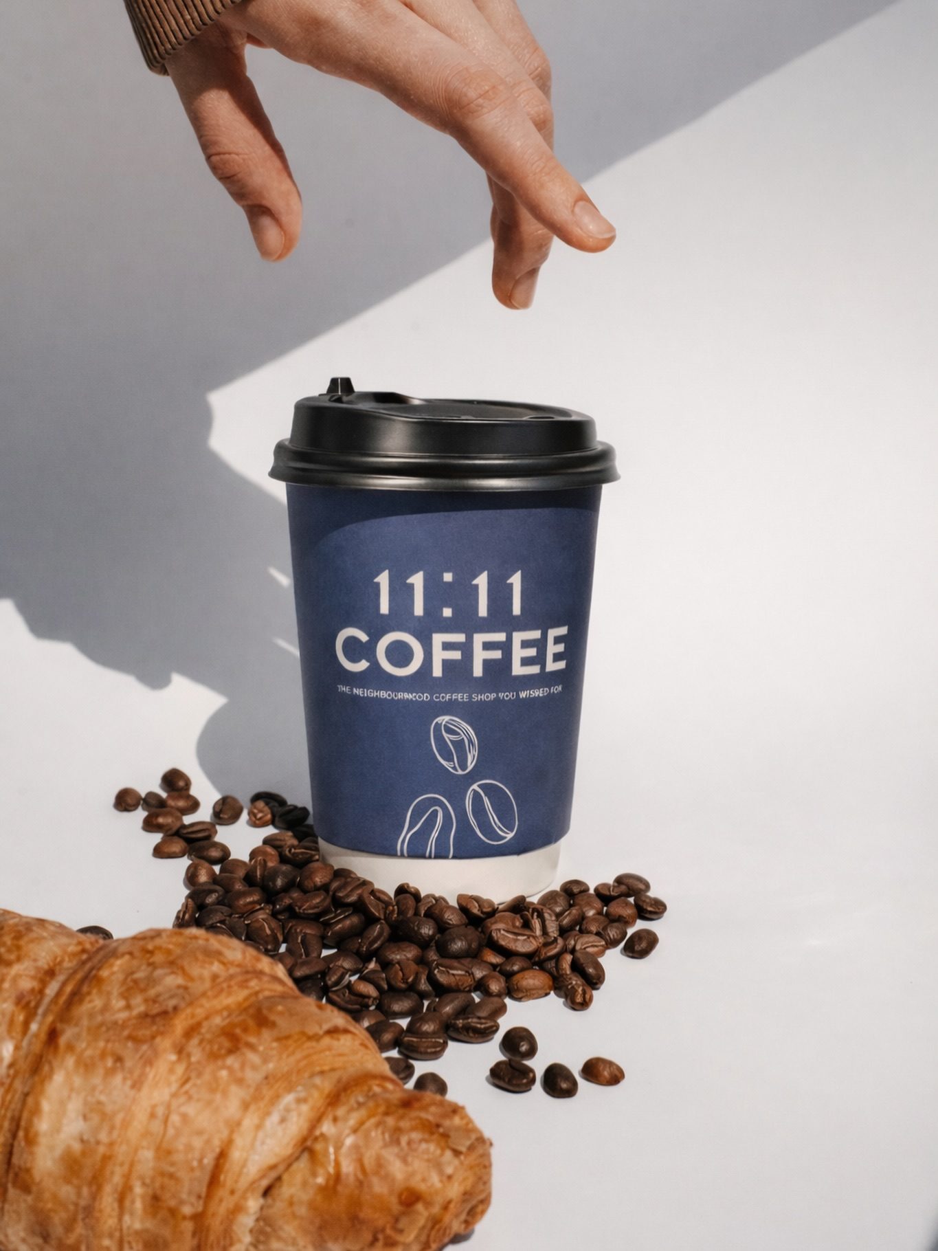 11:11 Coffee cup and croissant